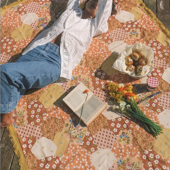 Spell x Wandering Folk - Freda Patchwork Picnic Blanket - Picture 3 of 9